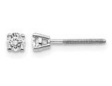 1/4 Carat (ctw SI3-I1, G-H-I) Diamond Solitaire Stud Earrings in 14K White Gold